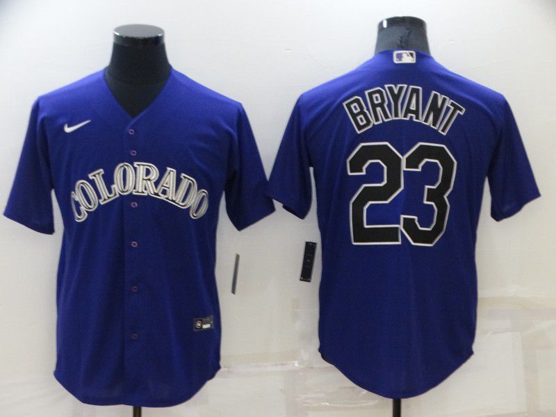 Men Colorado Rockies #23 Bryant Purple Game Nike 2022 MLB Jersey